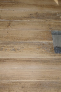 Sanded Hemlock floor close up